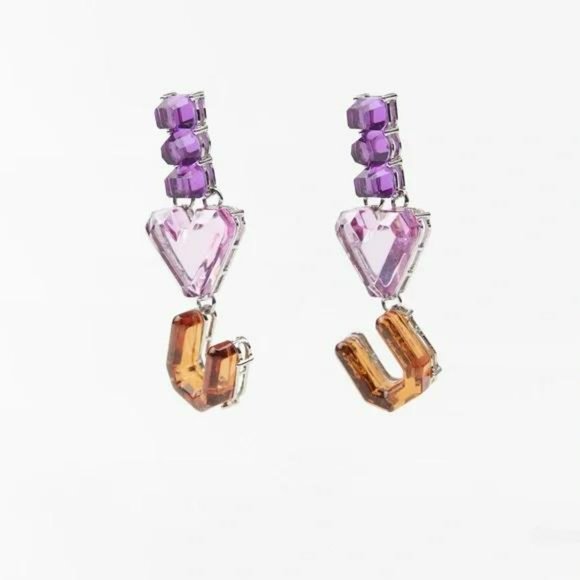 ZARA "I LOVE YOU" EARRINGS - Picture 3 of 4